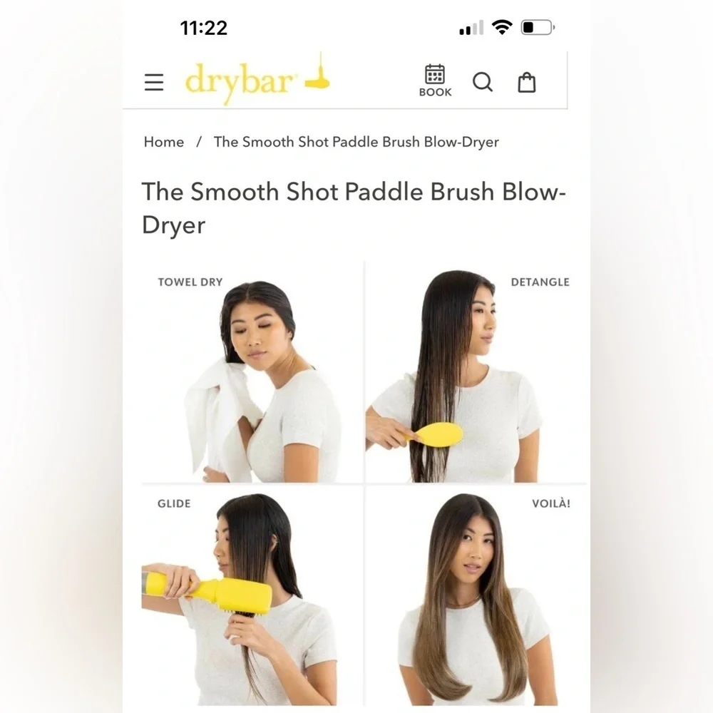 Drybar The Smooth Shot Paddle Brush Blow Dryer. - Picture 7 of 8